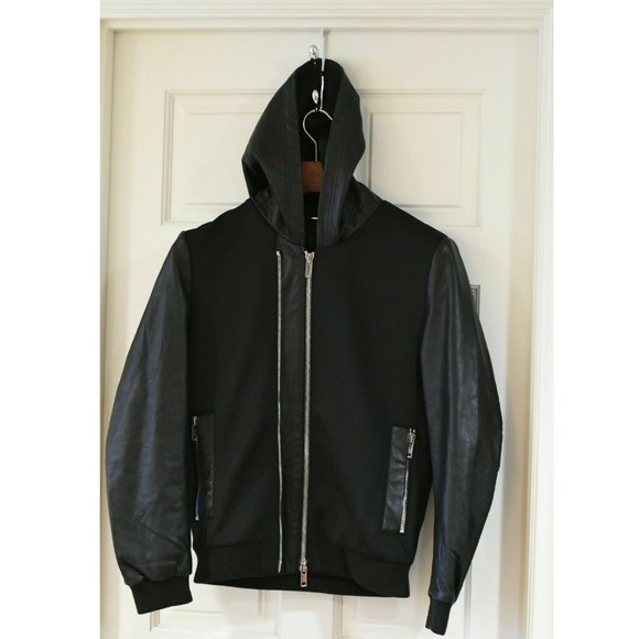 Givenchy Asymmetric Twin Zip Calf Nylon Jacket 50 - Picture 1 of 8